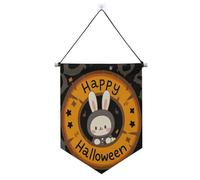 Happy Halloween Cartoon Carino Coniglio banner gancio per parete con asta telescopica gagliardetti banner bandiere festa banner e decorazioni per ufficio, scuola, aula, dormitorio, casa suministros