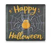 Happy Halloween Cartoon Carino Nero Premium Pelle Registrazione e Assicurazione Titolare Vano Guanti, Organizzatore per Proprietari di Auto, Rimorchio, Moto Barca