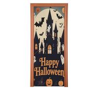 Happy Halloween Castello Nero Decorazioni di Halloween Copertura della porta di Natale 88,9 x 200,7 cm Banner Just Married Decorazione per feste e forniture per la casa M