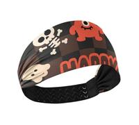 Happy Halloween Coffee Nero antiscivolo fascia per capelli Elastica per le donne per escursioni basket lavaggio viso allenamenti