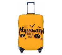 Happy Halloween - Copribagagli da viaggio giallo - Copertura elastica per valigie, protezione per bagagli 45-81 cm, Nero , M