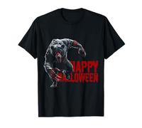 Happy Halloween Costume Orso Zombie Animal Fun Maglietta