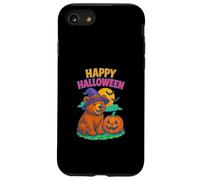 Happy Halloween Cute Bear in Witch Hat with Pumpkin Custodia per iPhone SE (2020) / 7/8