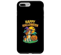 Happy Halloween Cute Dog with Pumpkin Witch Hat Art Custodia per iPhone 7 Plus/8 Plus