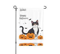 Happy Halloween Day Stampa Dolcetto o Scherzetto Bandiera da Giardino 12,5"x18" Doppia Faccia, Bandiera Stagionale di Benvenuto per Esterno per Casa all'aperto Primavera Estate Autunno Bandiera Decora