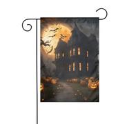 Happy Halloween-Day-Trick-Or-Treat 1 bandiera da giardino double face 30,5 x 45,7 cm, bandiere per decorazioni all'aperto e vacanze, bandiera da cortile durevole