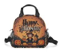 Happy-Halloween-Day Trick-Or-Treat Borsa termica per il pranzo da donna, riutilizzabile, a prova di perdite, contenitore per il pranzo di grande capacità, per lavoro, ufficio, picnic, viaggi