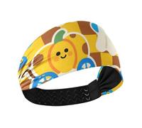 Happy Halloween Dog Monster Checkered Moisture Wicking fascia per le donne moda elastici per capelli per capelli da donna per yoga escursionismo allenamenti trucco