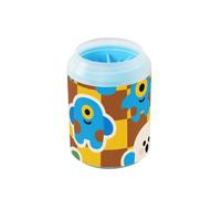 Happy Halloween Dog Monsters - Rondella per piedi portatile a scacchi con setole in silicone morbido, kit di pulizia per animali domestici, adatto per cani di taglia piccola, media e grande