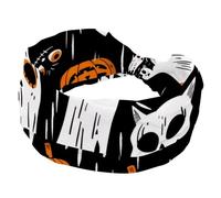 Happy Halloween Ghost Pumpkin - Fascia larga da donna, turbante antiscivolo, comode fasce per capelli annodate, fascia elastica per capelli, accessori per capelli alla moda