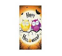Happy Halloween Gufi Asciugamani Big Moon Orange Decor Cucina Strofinaccio Qualità Premium Bagno Salviette 30 x 15 pollici per Beach Guest Hotel Spa Palestra Sport Yoga Casa