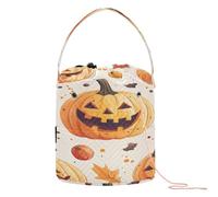 Happy Halloween Modello Zucca e Nocciola Crochet Storage Crochet Progetto Bag con fori Ago Storage per Crochet Holder Storage Crochet