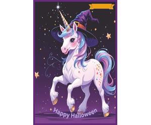 Happy Halloween: Mystic Night Unicorn: Witch Hat Journal