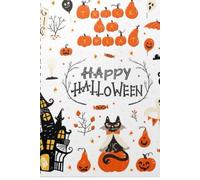 HAPPY HALLOWEEN NOTEBOOK: BLANK,WIDE,RULED,LINED PAPER JOURNAL/HOLIDAY NOTEBOOK/HALLOWEEN, SOFT COVER BOOK/GIFT ITEMS FOR KIDS AND ADULT....120 PAGES WRITING NOTES OR JOURNALING