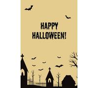 Happy Halloween Notebook - Dot Grid Journal with Bats, Buildings & Tree Shadows (100 Pages)