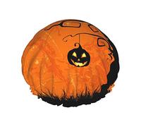 Happy Halloween Party Stampa Cuffia da a Elastica Riutilizzabile Donna Cuffia per Capelli da Bagno Cuffia da a Impermeabile a Doppio Strato, per Salone Spa da Donna