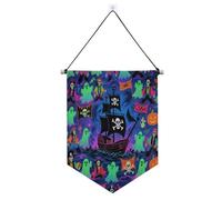 Happy Halloween Pirata banner gancio per parete con asta telescopica banner display parete appeso decorazioni per feste per ufficio, scuola, aula, dormitorio, casa suministros para fiesta de a?o nuevo