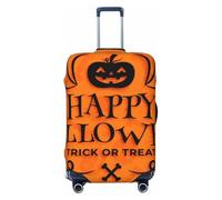 Happy Halloween Pumpkin - Copribagagli da viaggio, elastico, per valigie, 45-81 cm, Nero , L
