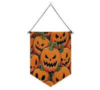 Happy Halloween Pumpkin Orange banner da appendere con asta telescopica banner bandiere decorazioni da cortile all'aperto per Festival e giorno speciale