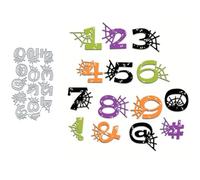 Happy Halloween Series Numeri Albero di Natale Fiocco di Neve Metallo Die Cut, Spring Sunflower Frame Leaf Cutting Dies Stencil per DIY Scrapbooking Album Decorativo Fustelle di Carta per la