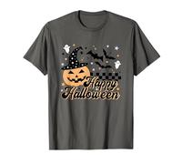 Happy-Halloween Spettrale Zucca Creepy Boo Nightmare Mash Maglietta