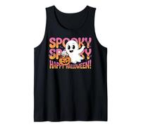 Happy Halloween Spooky Cute Ghost Bambini Ragazze Donne Canotta