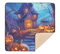 Happy Halloween Trick Or Treat Candy, grande tappetino da gioco antiscivolo per bambini, non tossico, per bambini, 127 x 127 cm