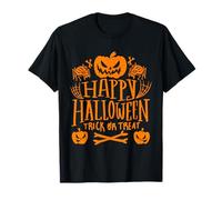 Happy Halloween Trick Or Treat Jack O Lantern Pumpkin Maglietta