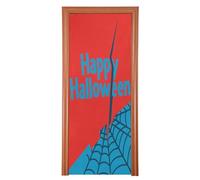 Happy Halloween Web Blue Red Door Cover Christmas 91,4 x 248,9 cm Just Married Banner Decorazione per feste e forniture per la casa L