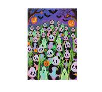 Happy Halloween White Panda bandiere all'aperto banner Ringraziamento banner per Yard decorazione 28x40 double sided