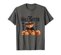 Happy Halloween Witch Teddy Bear Pumpkin Graphic Maglietta