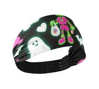 Happy Halloween Zombie rosa nero antiscivolo moda fasce testa elastica per uso quotidiano allenamenti pallavolo yoga