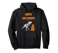 Happy Halloween Zucca, Witch T-Rex Trick or Treat, Ragazzo, Ragazza Felpa con Cappuccio