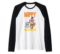 Happy Halloweenie Bassotto Cane Halloween Maglia con Maniche Raglan