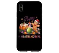 Happy Hallowethanksmas Joyful Cheer Design Custodia per iPhone XS Max