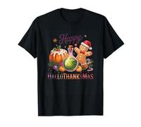 Happy Hallowethanksmas Joyful Cheer Design Maglietta