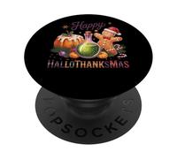 Happy Hallowethanksmas Joyful Cheer Design PopSockets PopGrip Adesivo