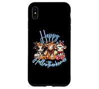 Happy Hallowthanksmas Funny Cow Holiday Product Custodia per iPhone XS Max