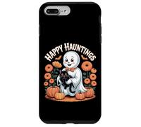 Happy Hauntings - Simpatico fantasma e gatto nero Custodia per iPhone 7 Plus/8 Plus