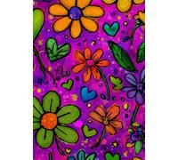 Happy Hearts & Flowers Notebook: A Whimsical Floral Journal for Creative Writing and Notes - Lined Notebook, Fun & Cheerful Stationery, Colored Interior