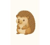 Happy Hedgehog: Daily planner featuring an adorable embroidered hedgehog holding a flower, perfect for woodland-themed organization.