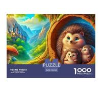 Happy Hedgehog on Planet Under Stars Pezzi Superficie Liscia Per Migliorare Pazienza, Concentrazione E Capacità Cognitive Nel Tempo Libero 70x50cm/1000pcs