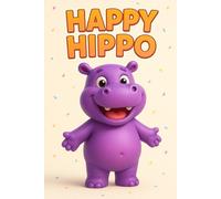 HAPPY HIPPO: LinedNotebook,101Pages Cute Cartoon Hippo Journal for School, Work & Everyday Notes