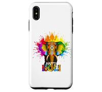 Happy Holi Festival India Colors Elephant Hindu Spring 2025 Custodia per iPhone XS Max