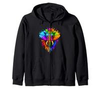 Happy Holi Festival India Colors Elephant Hindu Spring 2025 Felpa con Cappuccio
