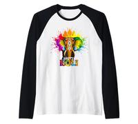 Happy Holi Festival India Colors Elephant Hindu Spring 2025 Maglia con Maniche Raglan
