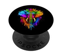 Happy Holi Festival India Colors Elephant Hindu Spring 2025 PopSockets PopGrip Adesivo