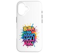 Happy Holi Festival India Hindu Colors Spring Woman Kids Men Custodia per iPhone 16