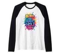 Happy Holi Festival India Hindu Colors Spring Woman Kids Men Maglia con Maniche Raglan