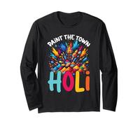 Happy Holi Saluti Hinduismo Festival indiano Maglia a Manica